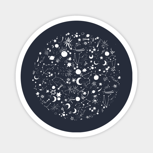 Space Cosmos Magnet by ninoladesign